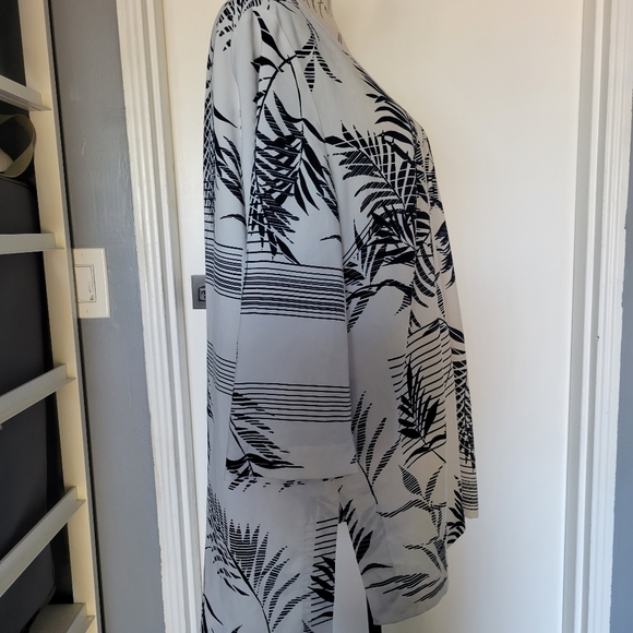 Marina Rinaldi Italy Botanical Print Long Blouse Plus Size 18 - Picture 3 of 9